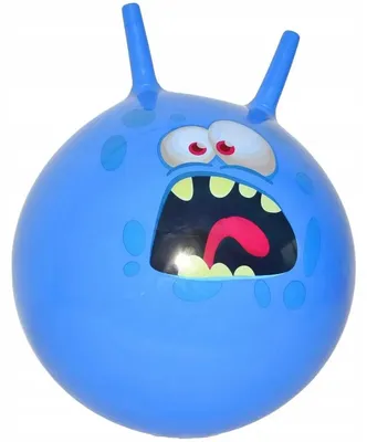 Produktbild von Hüpfball mit Hörnern, "Skoczek", 45 cm, blau, von Enero Toys