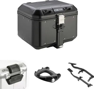 Immagine prodotto di Kit bauletto Monokey GIVI DLM46 TREKKER DOLOMITI Black Line 46L con portapacchi