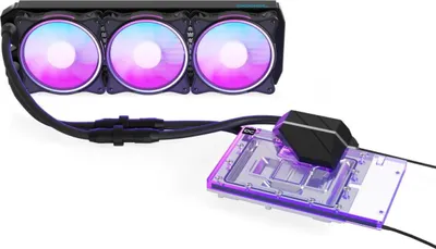 Produktbild von Alphacool Eiswolf 2 AIO, All-in-One-Flüssigkeitskühler, 12 cm, 119,8 m³/h, Schwarz, Transparent