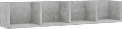 Zdjęcie produktu dla vidaXL Półka ścienna na CD betonowa szara 100x18x18 cm materiał drewnopochodny