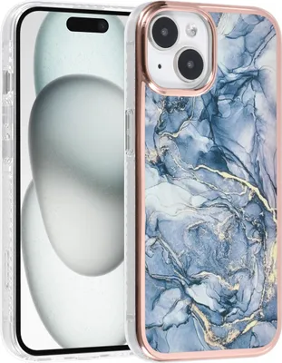 Produktbild von UNIQ Accessory iPhone 15 TPU Back Cover - Marble Grey