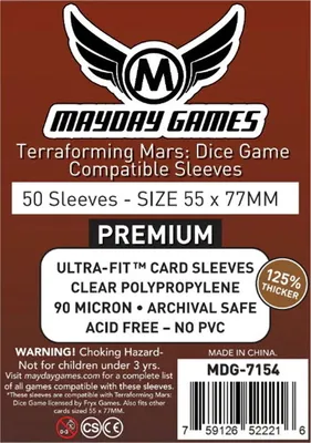 Produktbild von Mayday Premium Card Sleeves Kartenschutzhüllen 55 x 77 MM 50 Stück - 7154