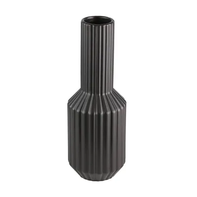 Obrázok produktu pre Keramická váza HIRADO Keramická čierna V:33,5cm Ø12,8cm