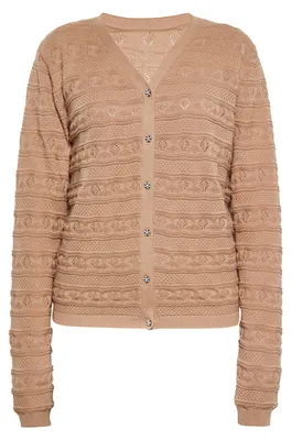 Zdjęcie produktu dla Kardigan damski AODA – kolor taupe, rozmiar XXL