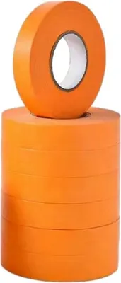 Obrázek produktu pro 7 rolí profesionální zlaté pásky 50 m x 30 mm - Malířská páska Gold Masking Tape - Maskovací páska pro malíře a lakýrníky - Maskovací páska pro interiéry a exteriéry - Malířská maskovací páska - Univerzální lepicí páska pro malířské práce