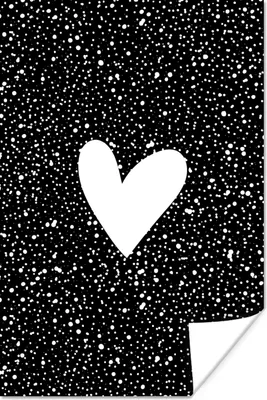 Produktbild von MuchoWow® Poster Design - Liebe - Herz 80x120 cm - Papierdruck