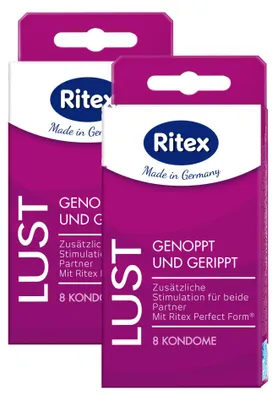 Produktbild von 16x Ritex Lust Kondome mit Noppen und Rillen - Standardgröße