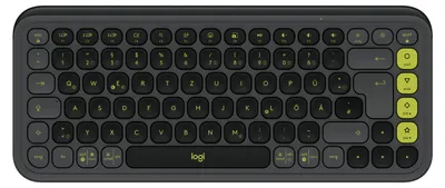 Image de Logitech POP Icon Keys - Tastatur - kabellos - Bluetooth LE - QWERTZ - Deutsch - Graphite, grün (920-013059)