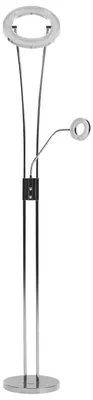 Obrázok produktu pre BELIANI LED stojacia lampa, strieborná, kovová, stolná lampa do kancelárie so stmievačom, moderný štýl
