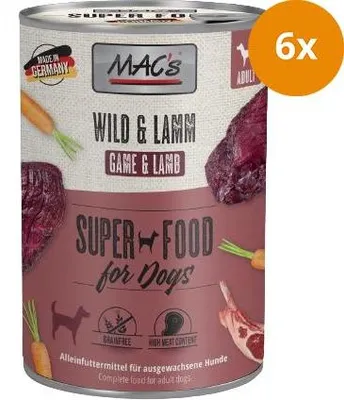 Image de MAC's Dog Wild & Lamb 400gx6