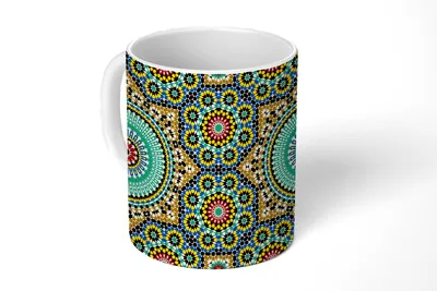 Obrázok produktu pre KitchenYeah® Hrnček na kávu Hrnček na kávu 350 ml Mozaika - vzor - mandala šálka - foto hrnček - hrnček - hrnček - keramický hrnček - hrnček na čaj - hrnček na kávu - kancelársky hrnček