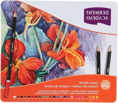 Obrázek produktu pro Sada 24 kvalitních barevných pastelek – ideální pro vybarvování, kreslení a ilustrování