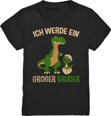 Produktbild von Trex Dino Großer Bruder Shirt – Black / 152/164 (12-14)