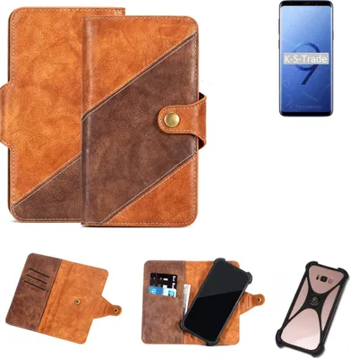 Produktbild von K-S-Trade Handy-Hülle Schutz-Hülle Bookstyle Case Wallet-Case kompatibel mit Samsung Galaxy S9+ Exynos Handy Cover Bumper Kantenschutz Smartphone