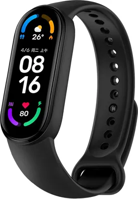 Productafbeelding van imoshion Siliconen Sport bandje voor de Xiaomi Mi Band 5 / 6 - Zwart