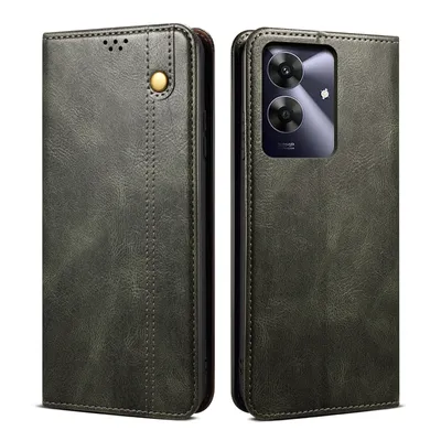 Obrázek produktu pro Pouzdro pro Realme Note 60 kožené flip pouzdro peněženka s funkcí stojánku zelené