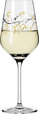 Produktbild von Ritzenhoff Herzkristall Weißweinglas 380 ml – Design Veronica Rea, Golddekor
