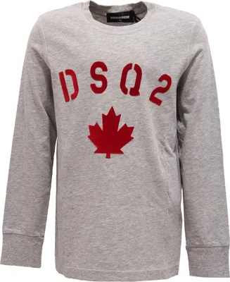 Immagine prodotto di 7444Y maglia bimbo boy DSQUARED2 Cotone grey/red t-shirt long sleeve