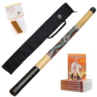 Produktbild von Didgeridoo Starterpaket Bambus – Inklusive Tasche, Kurs und Bienenwachs