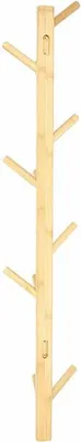 Produktbild von Garderobe "Bambus" mit 11 Haken, braun, 100 cm hoch, aus Holz im Scandi-Style