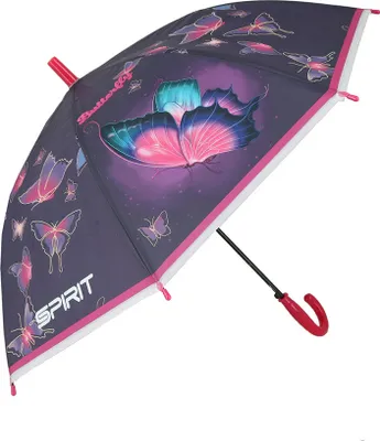 Produktbild von SCOOLSTAR Schmetterling Butterfly Regenschirm,Taschenschirme, Mädchen Regenschirm, Manual Kinderregenschirm mit UPF 50+ UV Schutz, Sturmfest