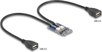 Productafbeelding van Delock - USB-adapter - PCIe Mini Card - USB 2.0 x 2