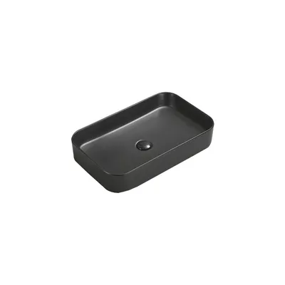 Image de Lavabo Vena pour plan de travail 60 x 37 cm, noir mat (22196085)