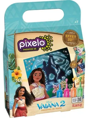 Produktbild von Pixelo Vaiana Phospho 2D Malset, Leuchtet im Dunkeln, Ab 7 Jahren, Zeichenset mit Gel