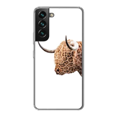 Produktbild von MuchoWow® Handyhülle Schutzhülle Hülle für Samsung Galaxy S22 Plus Schottischer Highlander - Panther - Weiß Silikon Softcase Handy Hülle - Schutzabdeckung