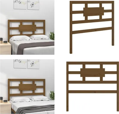 Produktbild von vidaXL Kopfteil Honigbraun 95,5x4x100 cm Massivholz Kiefer - Kopfteil - Kopfteile - Bettkopfteil - Holzkopfteil