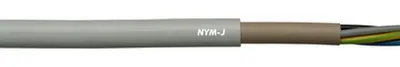 Produktbild von 10 Meter Lapp 16000023 NYM-J Stromkabel 5G1,5 mm² I Normleitung mit grün-gelbem Schutzleiter für Innenausbauten I Kabel 5x1,5 für Elektroinstallation I Feuchtraumkabel grau
