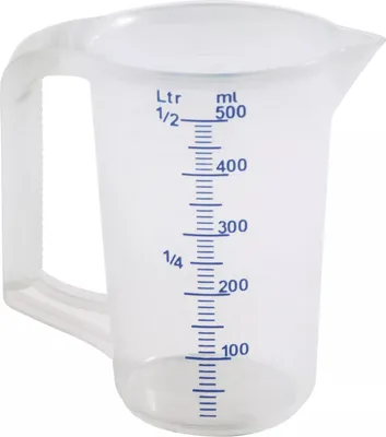 Obrázok produktu pre SCHNEIDER Messbecher mit blauer Skala und ml-Einteilung, Inhalt: 0,50 Liter