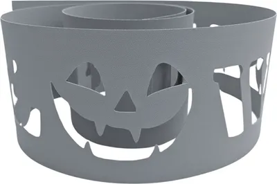 Produktbild von zaun|zu PREMIUM Happy Halloween Sichtschutzstreifen für Deinen Zaun Fenstergrau 2,55m