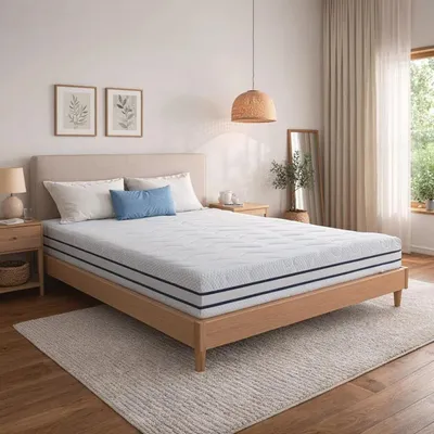 Obrázok produktu pre Matrac EGOHOME, 90x200 cm, 7-zónový matrac s gélom a viskoelastickou vrstvou, tvrdosť H2 a H3, výška 16 cm