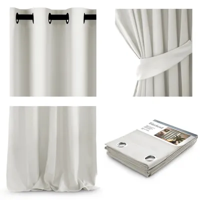 Produktbild von Vorhang Blackout mit Ösen Aufhängung-140x175cm (B x H)Weiß