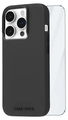 Produktbild von CASE MATE, Hülle für iPhone 15 Pro MagSafe-kompatibel mit Panzerglas, Schwarz
