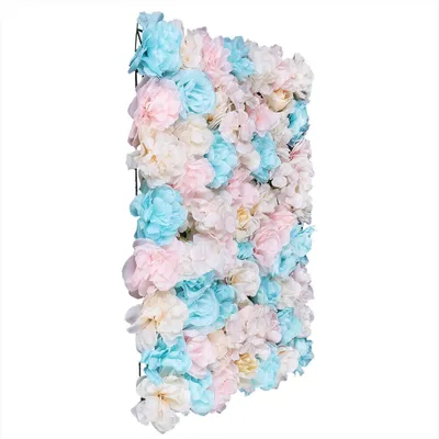 Image de 12 pièces mur de fleurs artificielles décor de fond de fleurs