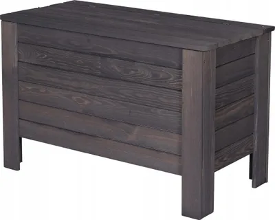 Obrázok produktu pre STOLMAK Záhradný drevený box 166 l 80x52x40 cm sivý, masívna borovica, box na podušky, úložná truhlica