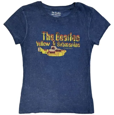 Obrázek produktu pro The Beatles Yellow Submarine Nothing Is Real Snow Wash (Wash Collection) Denim Blue L Dámské Tričko