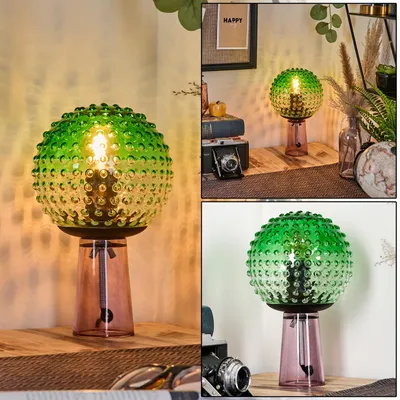 Produktbild von Casignana Tischlampe aus Glas/Metall in Grün/Klar/Lila/Schwarz