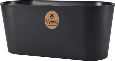 Zdjęcie produktu dla Vyveo – doniczka Varda – czarna – 32 x 13 x 14
