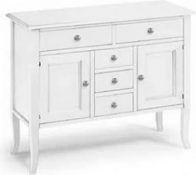 Immagine prodotto di Milani Home - madia credenza in legno massello 100 x 40 x 85 cm, bianco