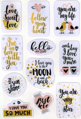 Produktbild von Herma MAGIC Sticker I Love You, Jewel