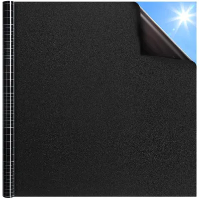 Verdunkelnde Fensterfolie 44,5x200 cm, Schwarz, selbstklebend, Sichtschutz