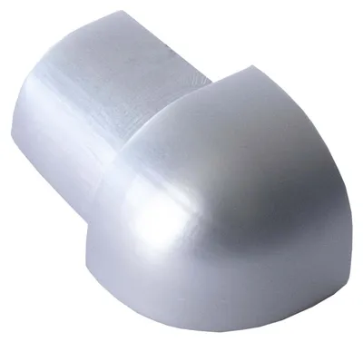 Produktbild von Dalsys Außeneck für Fliesenschiene Aluminium (eloxiert) Viertelkreisprofil 10mm, Chrom glänzend Fliesenprofil
