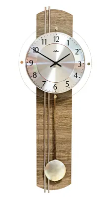 Obrázok produktu pre Rádiom riadené kyvadlové nástenné hodiny SELVA dub lanýžový Garching