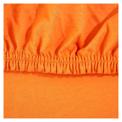 Produktbild von Edel-Jersey Spannbetttuch »Comfort« 100% Baumwolle, bügelfrei, 140-160x200, Mandarine