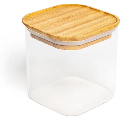 Image de ThermoTasty Récipient en verre carré 10x10 cm 750 ml