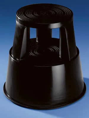Produktbild von Soennecken Rollhocker 3619 mit 3 Gleitrollen Kunststoff schwarz