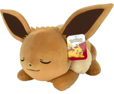 Produktbild von Pokémon PKW4322-45cm Schlafendes Plüsch - Evoli, offizielles Plüsch